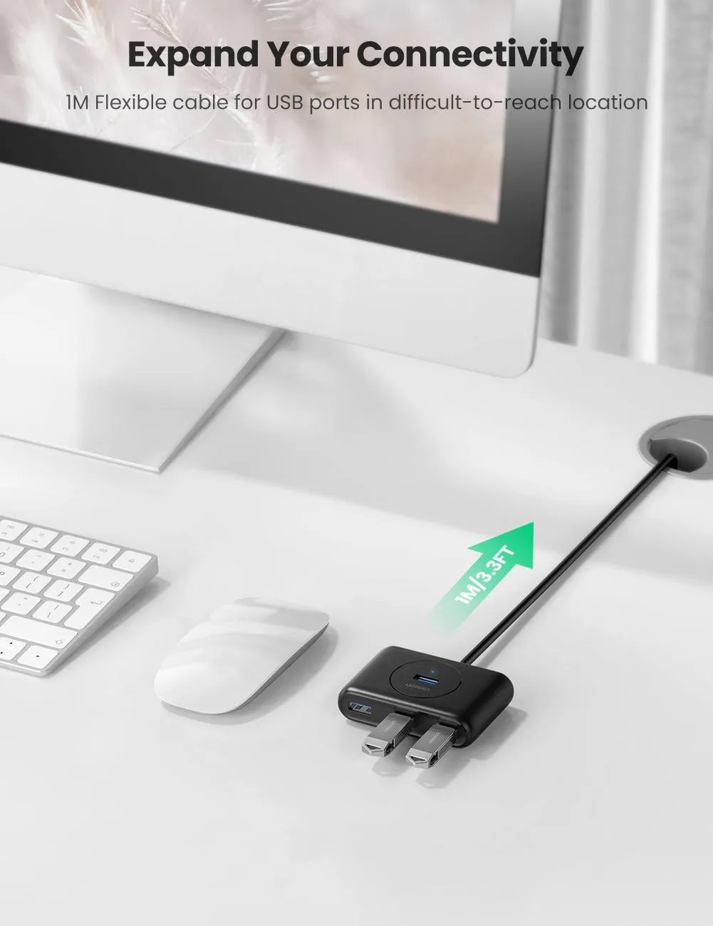 UGREEN 4-in-1 USB 3.0 Data Hub