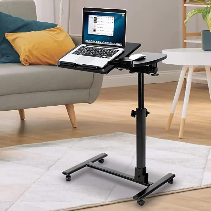 ZENY™ Laptop Rolling Cart Table Height Adjustable Notebook Laptop Swivel Stand Desk